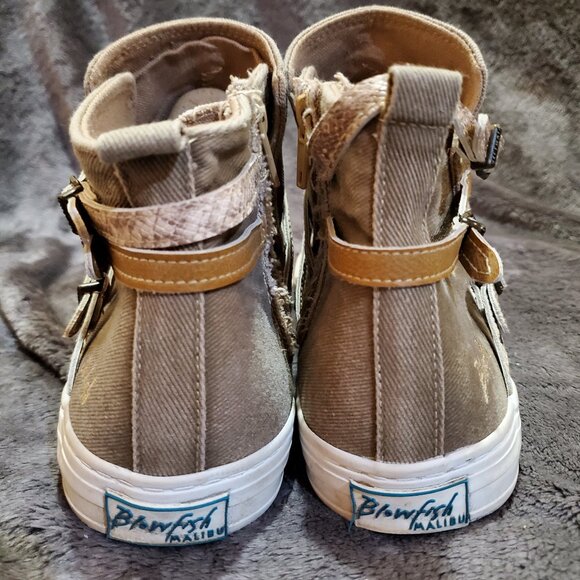 Blowfish Brown Malibu Women’s Ankle Boots W/Wrap Around Straps & Buckles SZ 8.5 - Picture 8 of 10